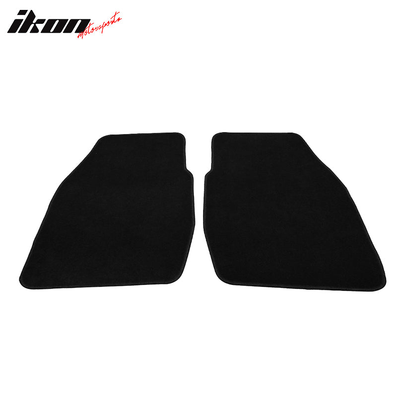 Floor Mats Compatible With 97-04 Dodge Dakota, Black Nylon Flooring Protection Interior Carpets by IKON MOTORSPORTS, 1998 1999 2000 2001 2002 2003