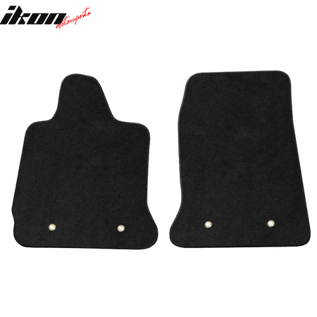 Fits 14-19 Chevy Corvette C7 Front Floor Mats Carpets 2PC Black Nylon