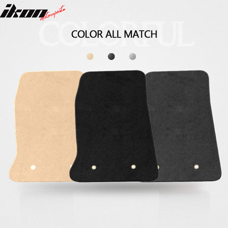 Fits 14-19 Chevy Corvette C7 Front Floor Mats Carpets 2PC Black Nylon