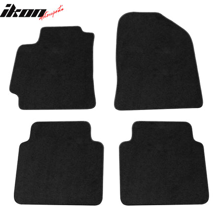 Fits 17-20 Hyundai Elantra Floor Mats Carpets Front & Rear 4PC Black Nylon