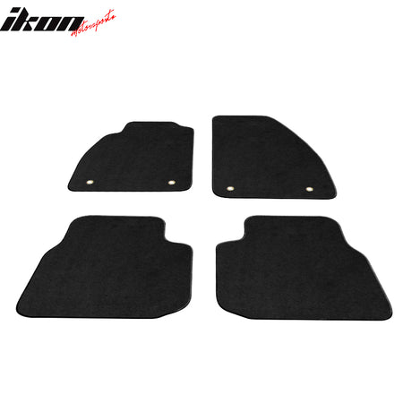 Floor Mats Compatible With 1998-2003 Chevrolet Malibu, Black Nylon Flooring Protection Interior Carpets by IKON MOTORSPORTS, 1999 2000 2001 2002