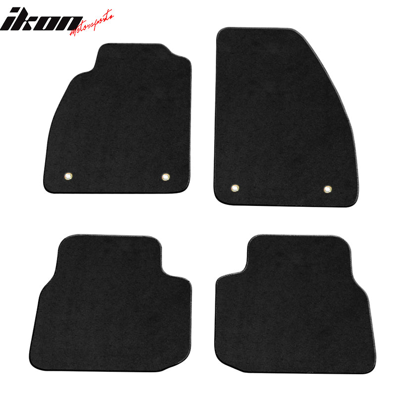 Fits 98-03 Chevrolet Malibu 4PCS Floor Mats Carpets Front & Rear Black Nylon