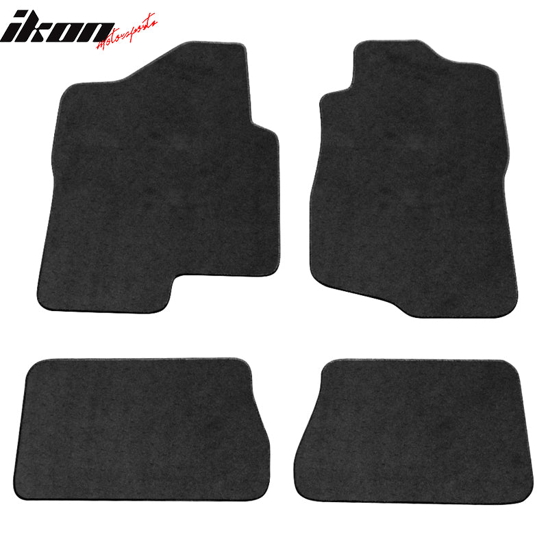 Floor Mats Compatible With 2007-2013 Chevy Silverado Sierra Tahoe Yukon, Nylon Flooring Protection Interior Carpets by IKON MOTORSPORTS, 2008 2009 2010 2011 2012