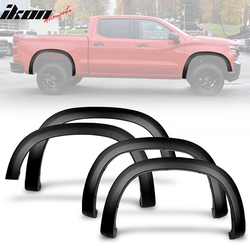 2019-2023 Chevy Silverado 1500 Textured Black Fender Flares PP 4PC