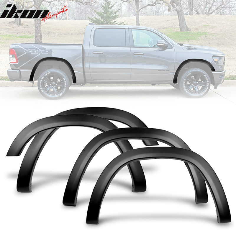 2019-2023 Dodge Ram 1500 OE V2 Style Textured Black Fender Flares PP