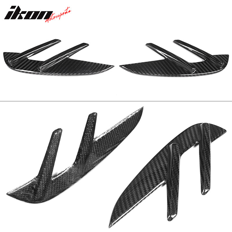 Fits 21-23 BMW G82 G83 M4 2PCS Front Fender Side Vents OE Style Dry Carbon Fiber