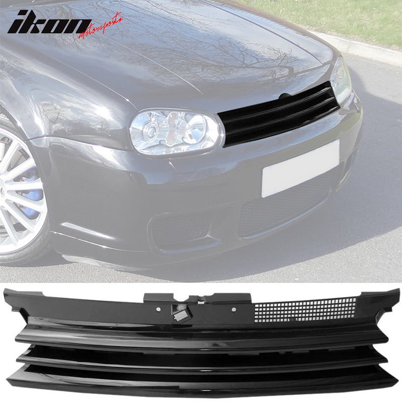 1999-2006 Volkswegen Golf MK4 GTI R32 Badgeless Black Front Grille ABS