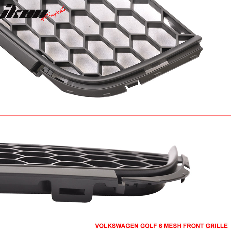 Fit 10-14 Volkswagen Golf Jetta MK6 Honeycomb Mesh Front Lower Bumper Grille ABS