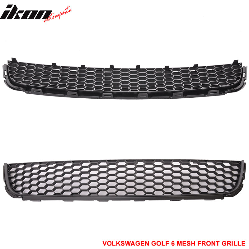 Fit 10-14 Volkswagen Golf Jetta MK6 Honeycomb Mesh Front Lower Bumper Grille ABS