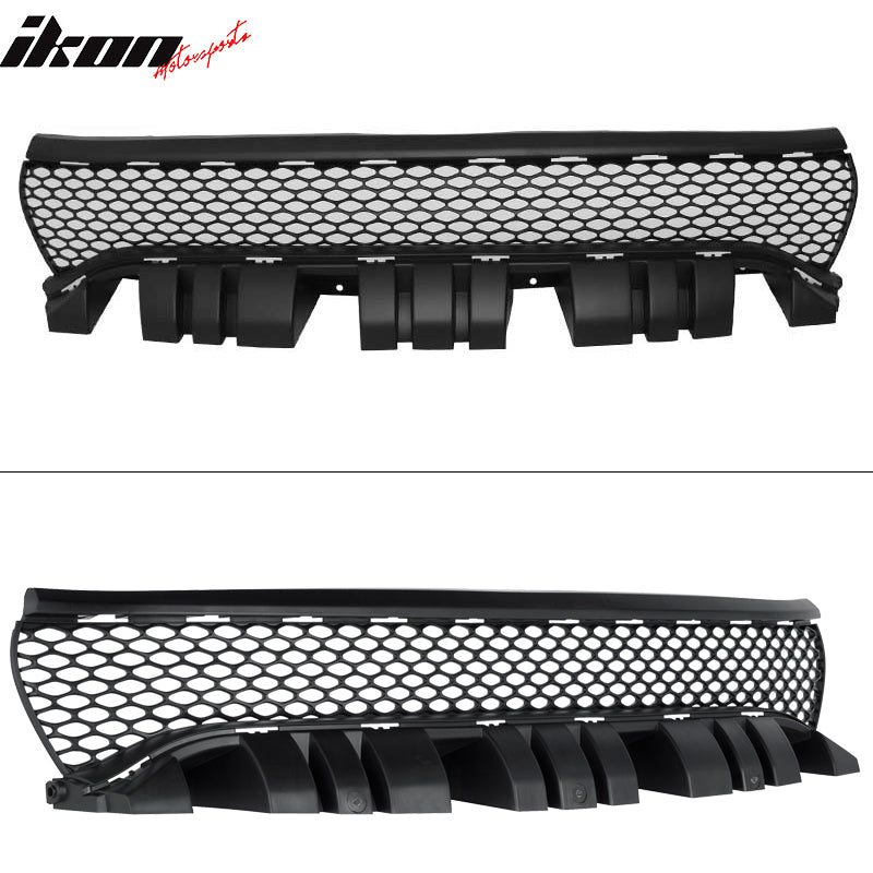 IKON MOTORSPORTS, Grille Compatible With 2015-2023 Dodge Charger SRT/Scat Pack, PP Front Bumper Upper Grill Guards