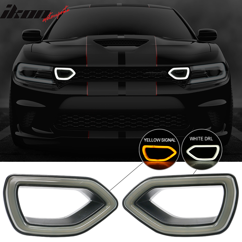 2015-2023 Dodge Charger SRT Smoke White DRL/Yellow Signal LED Lights