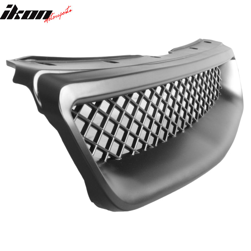 For 96-98 Honda Civic EJ EK Type R Front Hood Grille Mesh Upper Grill Black ABS