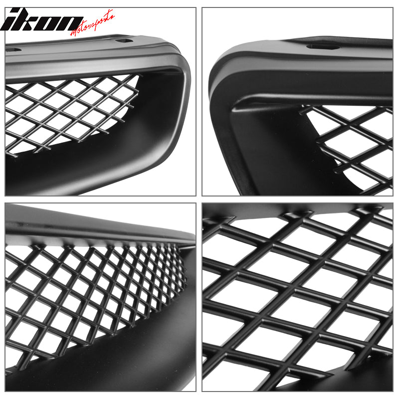 For 96-98 Honda Civic EJ EK Type R Front Hood Grille Mesh Upper Grill Black ABS