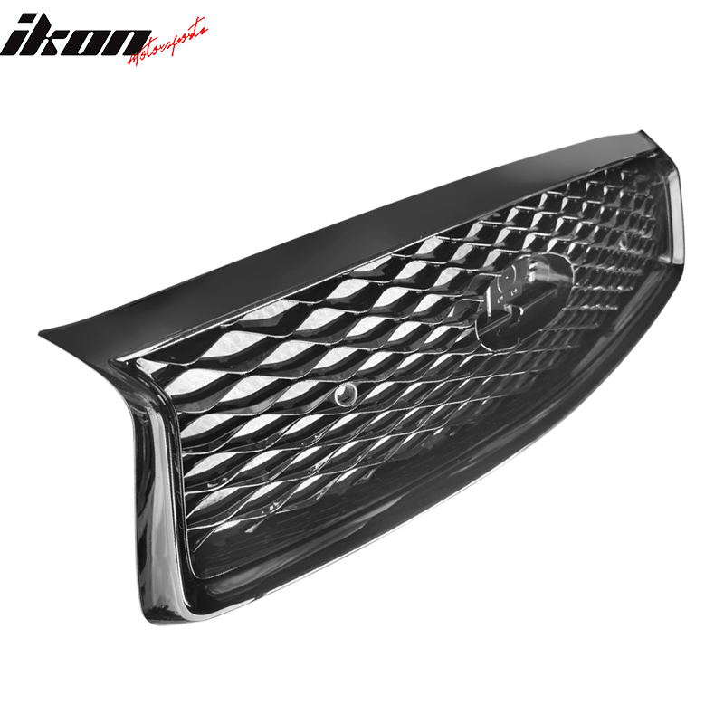 Fits 18-24 Infiniti Q50 Eau Rouge Concept Grille w/ Parking Sensor Gloss Black