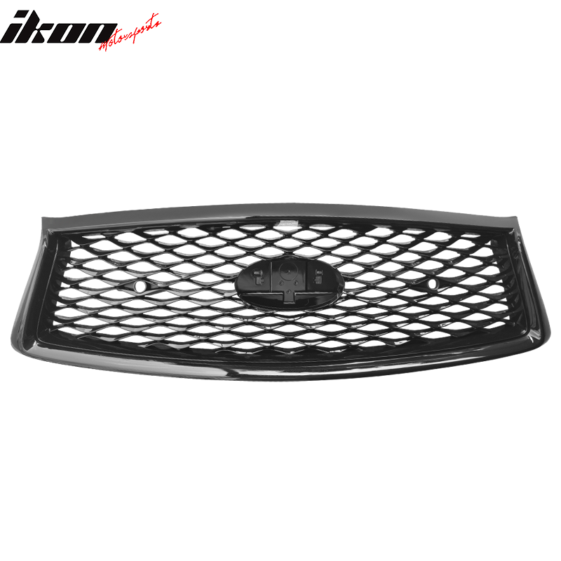 Fits 18-24 Infiniti Q50 Eau Rouge Concept Grille w/ Parking Sensor Gloss Black