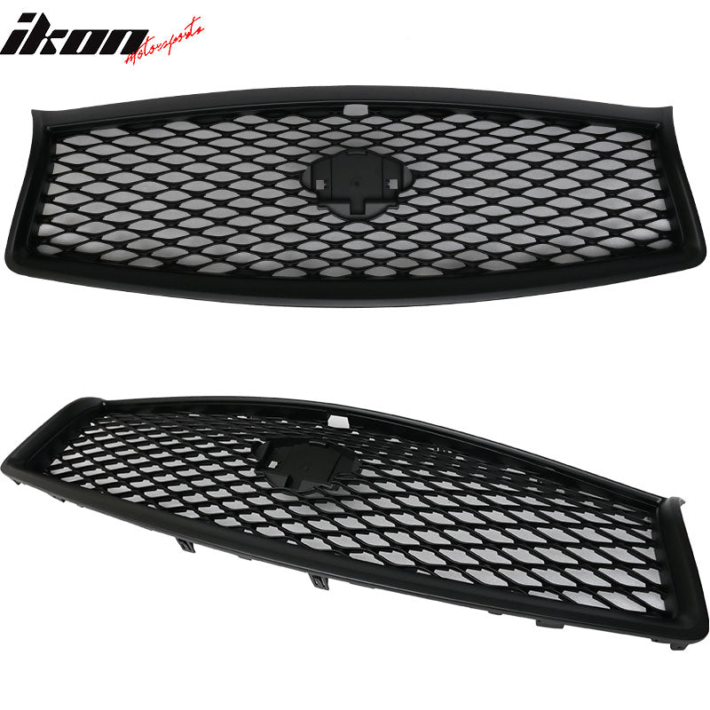 Fits 14-17 Infiniti Q50 Sedan Eau Rouge Concept Mesh Grille in GLOSS Black