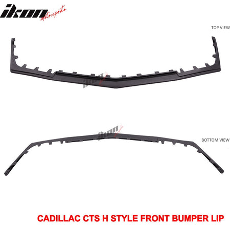 Fit 08-15 Cadillac CTS V Sedan H Style Front Bumper Lip Spoiler Valance Guard PU