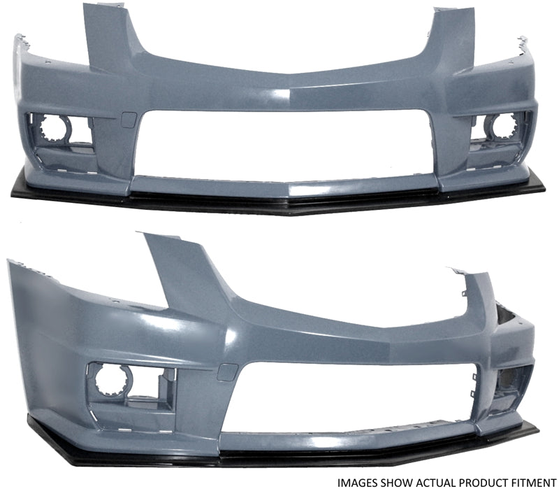 Fit 08-15 Cadillac CTS V Sedan H Style Front Bumper Lip Spoiler Valance Guard PU