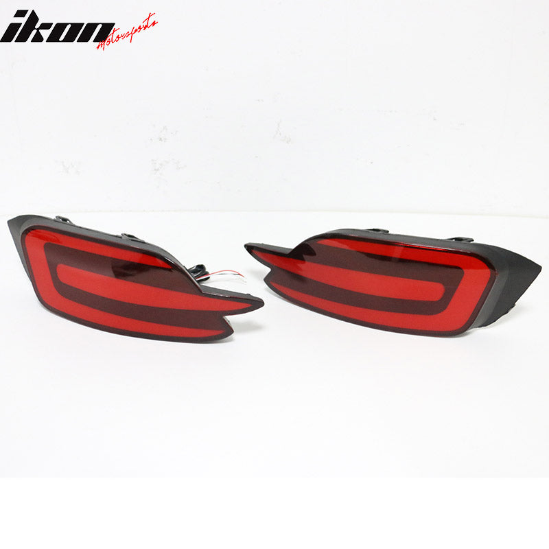 Fits 16-18 Civic 10 th Sedan 4Dr Rear Bumper Brake Lamp Red LED Light - 2 PCS