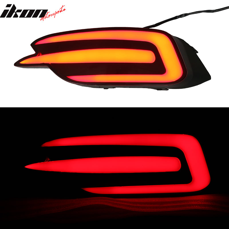 Fits 16-18 Civic 10 th Sedan 4Dr Rear Bumper Brake Lamp Red LED Light - 2 PCS