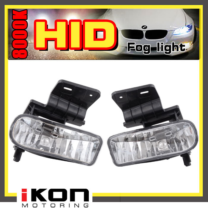 Fits 99-02 Chevy Silverado & 00-06 Suburban Tahoe Clear Lens Fog Light HID 8000K