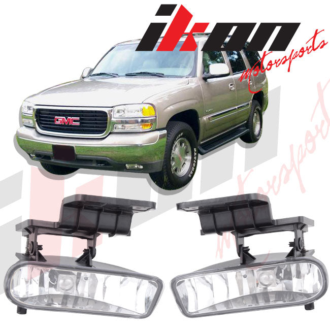 Fits 99-02 Chevyado Clear Lens Fog Light 00-06 Suburban Tahoe+Hid