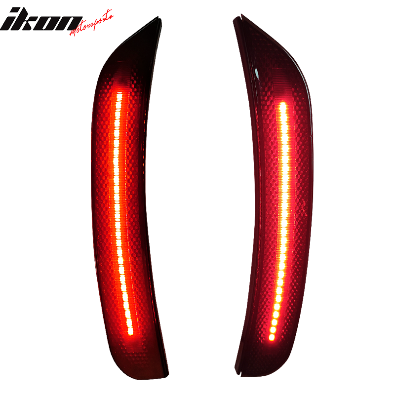 Fits 15-23 Dodge Charger 4PCS Front & Rear LED Side Marker Lights W/Smoked Lens