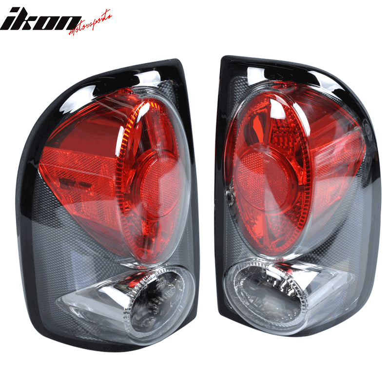 Compatible With 1997-2004 Dodge Dakota PU Tail Lights Lamps Carbon Fiber