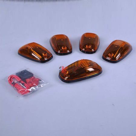 Fits Dodge & Ford Truck 5PCS Top Roof Front Marker Running Lights Yellow Lens