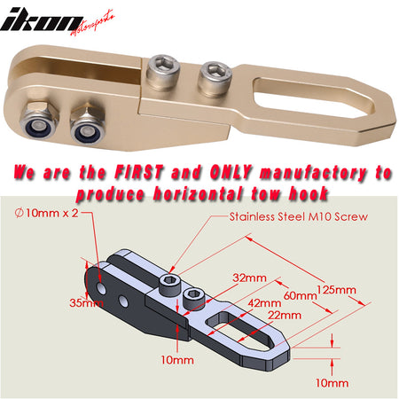 JDM Anodized CNC Billet Aluminum GOLD Rear Bumper Racing Tow Hook For HONDA