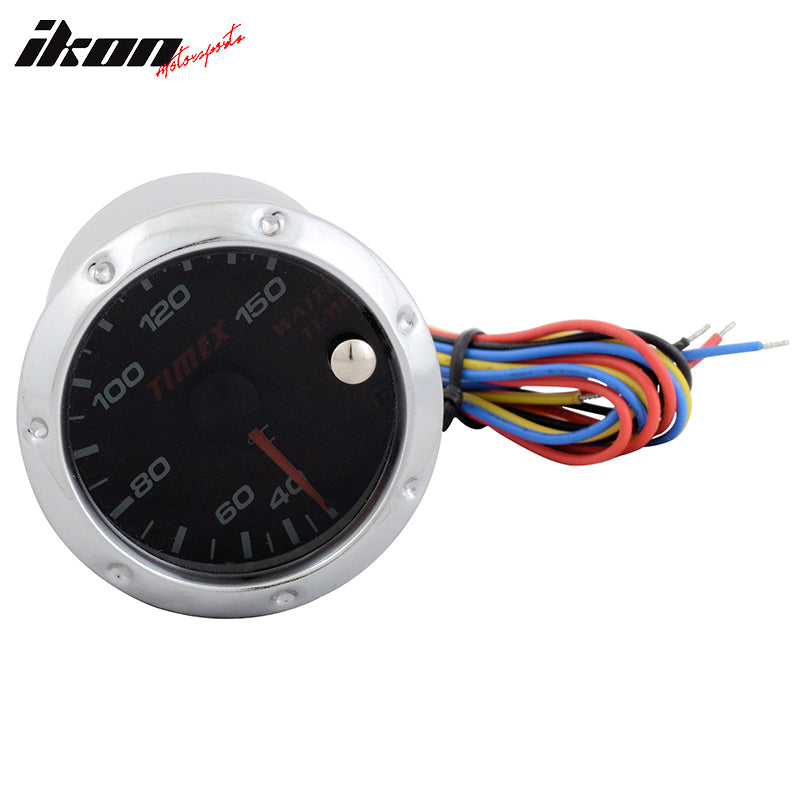 Universal 2" Water Temp Gauge Silver Digital Temperature Car