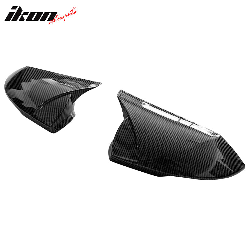 IKON MOTORSPORTS, Mirror Cover Compatible With 2021-2023 Hyundai Elantra 4-Door Sedan, ABS Plastic Rear View Side Mirror Cover Cap Trim 2PC