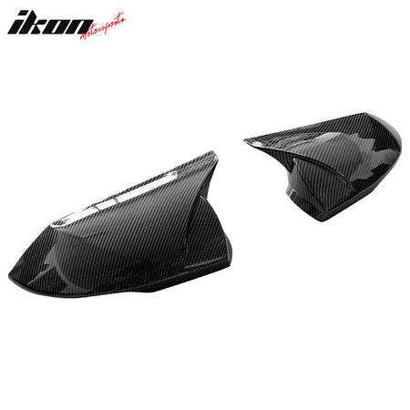 IKON MOTORSPORTS, Mirror Cover Compatible With 2021-2023 Hyundai Elantra 4-Door Sedan, ABS Plastic Rear View Side Mirror Cover Cap Trim 2PC