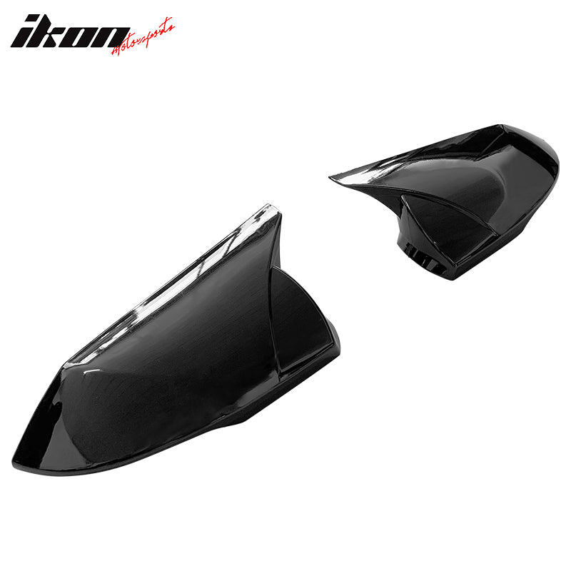 IKON MOTORSPORTS, Mirror Cover Compatible With 2021-2023 Hyundai Elantra 4-Door Sedan, ABS Plastic Rear View Side Mirror Cover Cap Trim 2PC