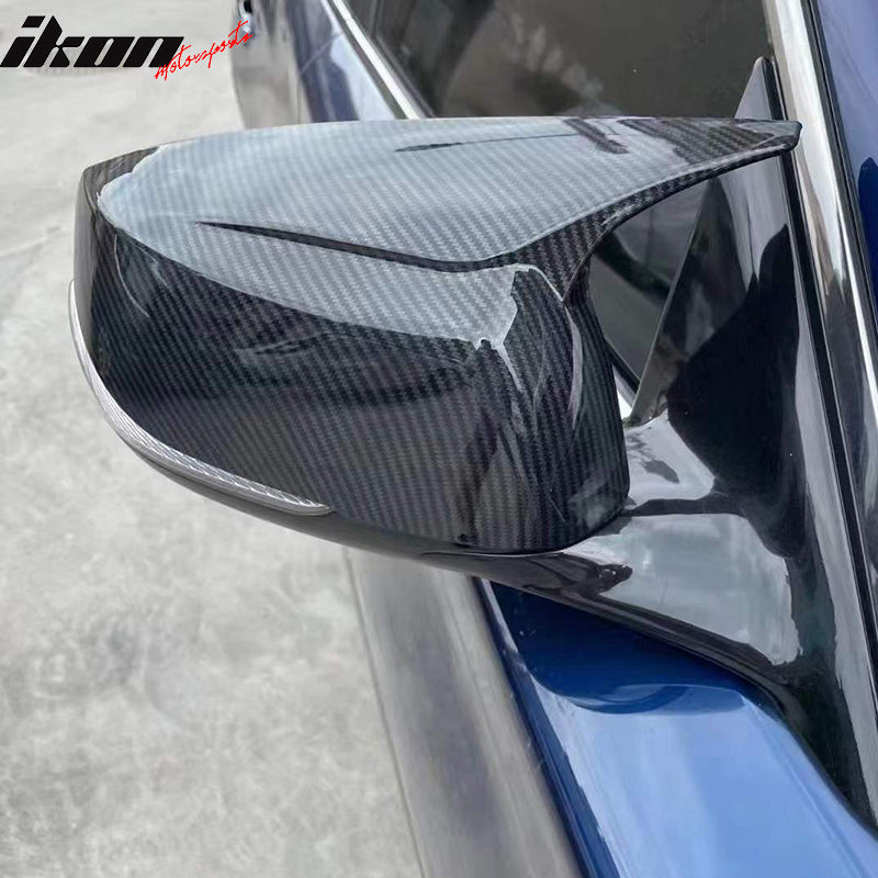 Fits 14-23 Infiniti Q50 Q60 Carbon Fiber Print Rear View Side Mirror Cover Cap