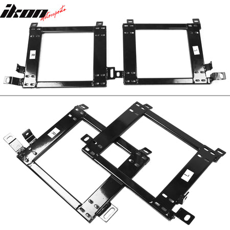 IKON MOTORSPORTS Racing Seat Brackets, Compatible With 2001-2008 Mitsubishi Lancer EVO 7 8 9, Pair Left & Right Mounting Set