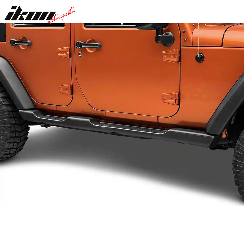 Fits 07-18 Jeep Wrangler JK 4DR Offroad Running Board Side Step Armor Nerf Bar