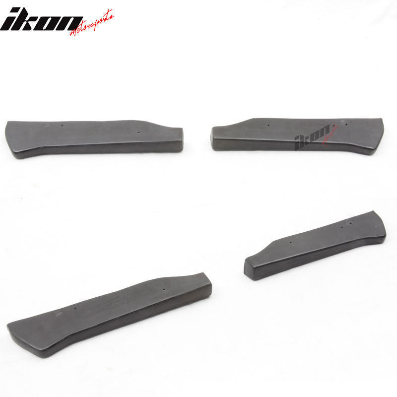 12.5"x2.5" GT Style Universal 2PC Rear Bumper Lip Corner Aprons Side Splitter PU