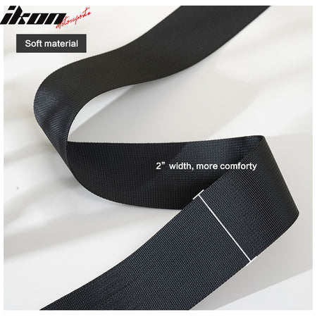 4 Point Racing Harness Buckle Seat Belt 2" Wide Nylon Black Go-kart UTV ATV