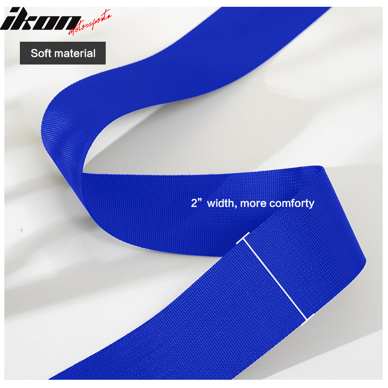 4 Point Racing Harness Buckle Seat Belt 2" Wide Nylon Blue Go-kart UTV ATV