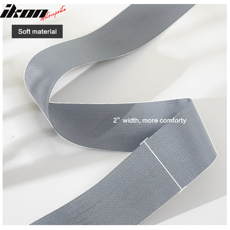 4 Point Racing Harness Buckle Seat Belt 2" Wide Nylon Gray Go-kart UTV ATV