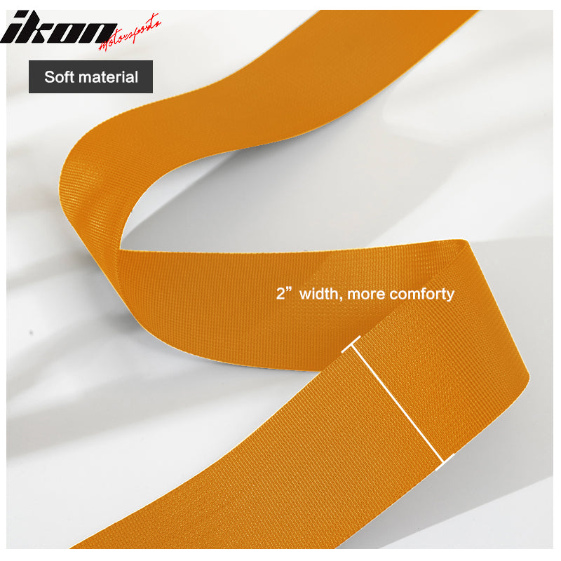 Clearance Sale 4 Point Racing Harness Buckle Seat Belt 2" Wide Nylon Orange