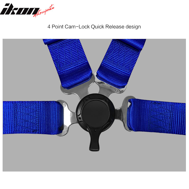 Clearance Sale 4 Point Harness Cam-lock Seat Belt 2" Nylon Blue Racing Go-kart