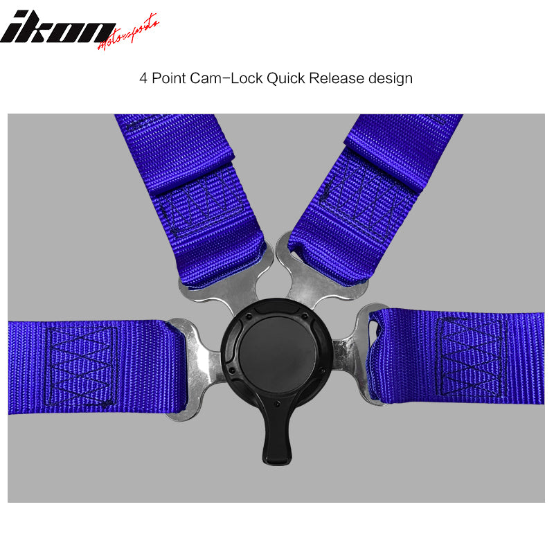 Clearance Sale 4 Point Harness Cam-lock Seat Belt 2" Wide Nylon Purple Go-kart