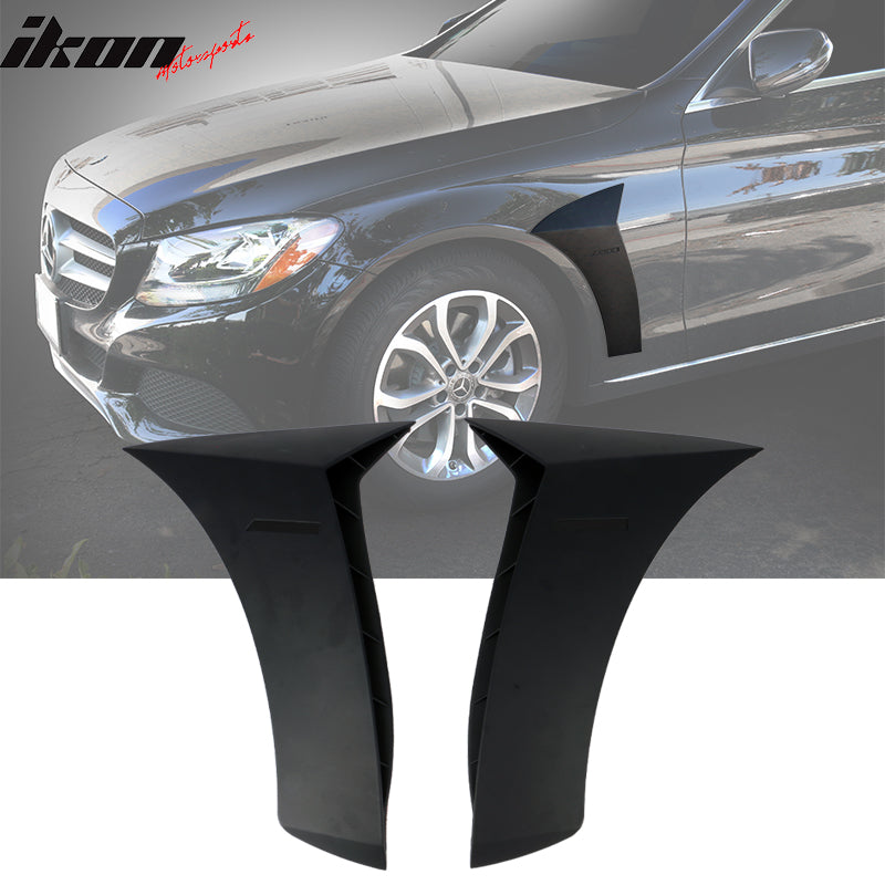 2015-2018 Benz W205 C-Class Sedan Black Side Fender Vent Cover ABS