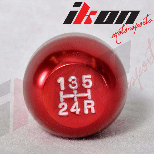 Red Aluminum MT M8X1.25 T-R Gear Shift Shifter Knob 5 Speed JDM Emblem Logo