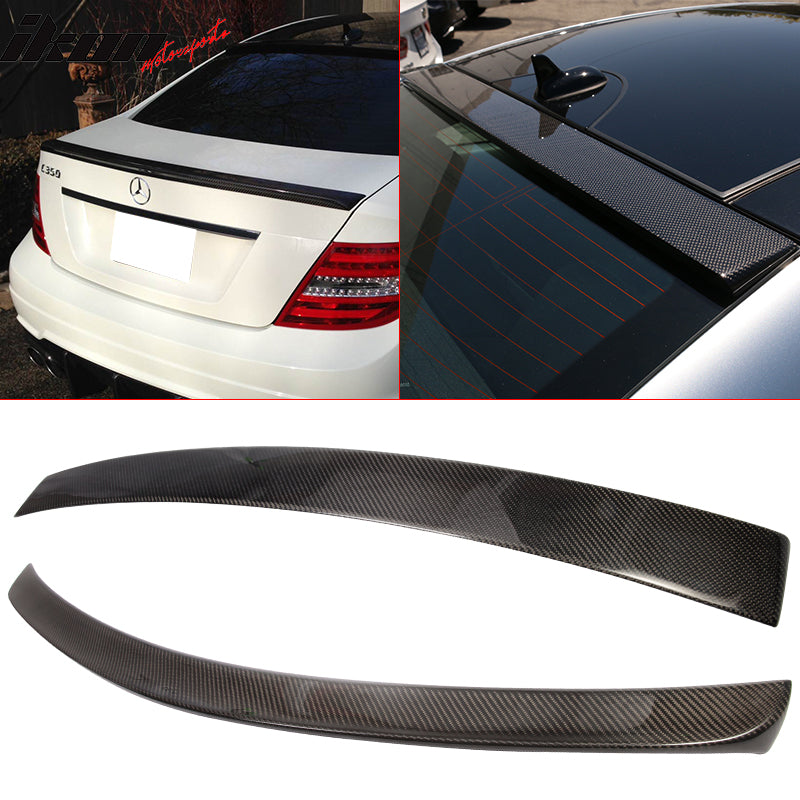 2012-2015 Benz C-Class W204 OE Style Roof Trunk Spoiler Carbon Fiber