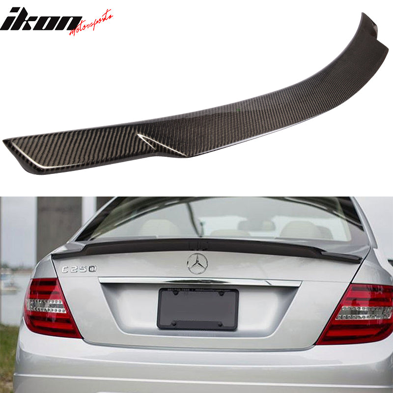 2008-2014 Benz C-Class W204 V Style Trunk Spoiler Wing Carbon Fiber