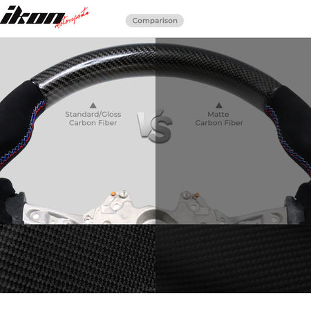 Fits 15-21 BMW F80 F82 M Sport Steering Wheel CF + Alcantara Cover M Stitching