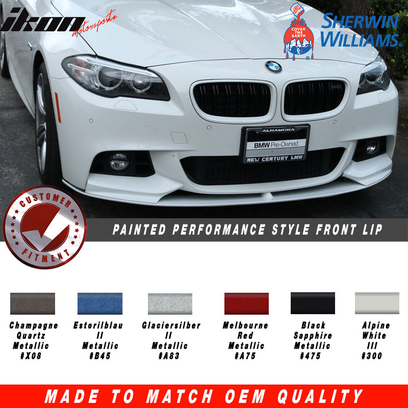 2011-2016 BMW F10 5 Series P Style Painted Front Bumper Lip PP